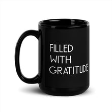 Tasse à café gratitude noire 15 oz