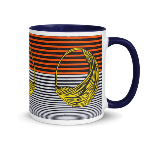 Yellow Fulani Earring African Pattern Coffee Mug