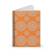 Orange African Pattern Spiral Notebook Lined