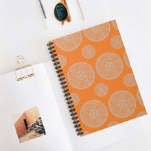 Orange African Pattern Spiral Notebook Lined