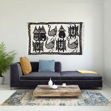 {Imperfections} 3 Faces Korhogo Cloth Fabric Wall Art
