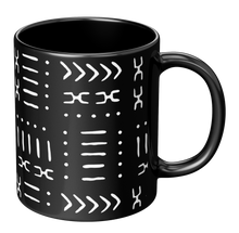 11_oz_Black_White_Mud_Cloth_African pattern coffee mug