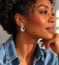 Mini Silver Plated Hoop Earrings 1 Inch | Lightweight Nickle Free