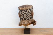 Black & White Beaded Cowrie African Mask