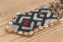 Black & White Beaded Cowrie African Mask