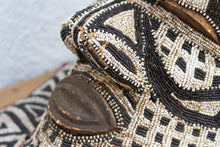 Black & White Beaded Cowrie African Mask
