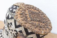 Black & White Beaded Cowrie African Mask
