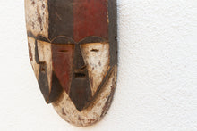 Multicolor Painted African Aduma Wood Mask