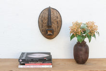 Carved Moon Light Luba African Wood Mask