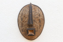 Carved Moon Light Luba African Wood Mask