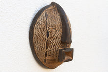 Carved Moon Light Luba African Wood Mask
