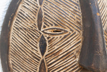 Carved Moon Light Luba African Wood Mask