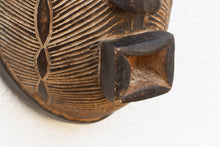 Carved Moon Light Luba African Wood Mask
