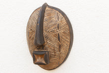 Carved Moon Light Luba African Wood Mask