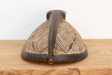 Carved Moon Light Luba African Wood Mask
