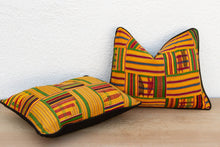 Set of Two Traditional Vintage African Kente Pillow Covers