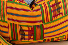 Set of Two Traditional Vintage African Kente Pillow Covers