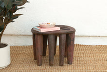 Vintage Biophilic Style Carved African Wood Table