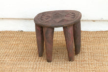 Vintage Biophilic Style Carved African Wood Table