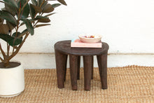 Round Artisanal African Side Table