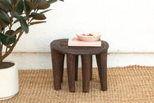 Round Artisanal African Side Table