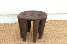 Round Artisanal African Side Table