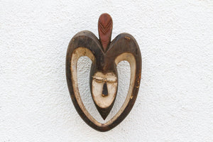 Kwele Protector Wood Mask  African Wall Art