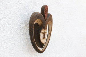 Kwele Protector Wood Mask  African Wall Art