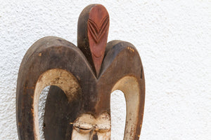 Kwele Protector Wood Mask  African Wall Art