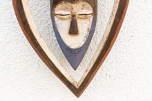 Vintage Carved African Mask, Ritural Heart