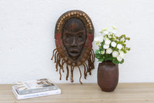 Original Ceremonial African Wood Cowrie Mask