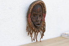Original Ceremonial African Wood Cowrie Mask