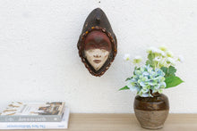 Red & White Painted African Chokwe Mask