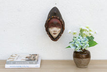 Red & White Painted African Chokwe Mask