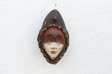 Red & White Painted African Chokwe Mask
