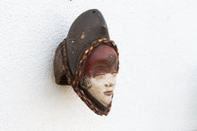 Red & White Painted African Chokwe Mask