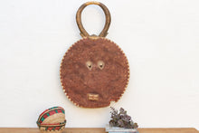 Rusted Brown African Sun Wood Mask
