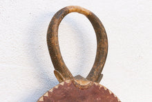 Rusted Brown African Sun Wood Mask