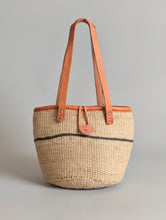 Handwoven Kenyan Kiondoo Sisal Shoulder Bag – Natural Leather Handles