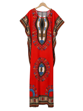 Long Purple Kaftan Dashiki Dresses (Multiple Colors)