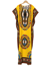 Long Purple Kaftan Dashiki Dresses (Multiple Colors)
