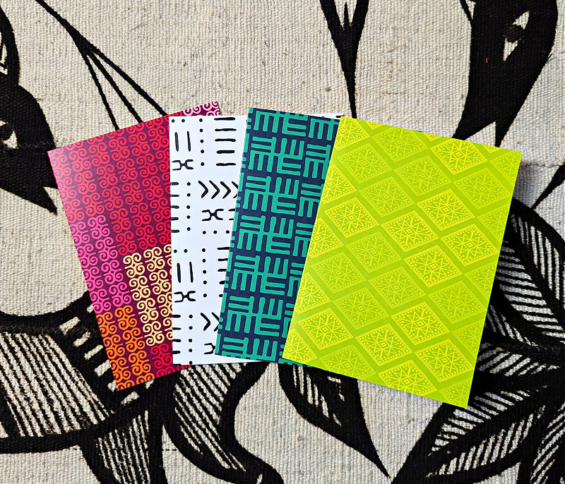 African Note Cards African Pattern Greeting Cards Set of 4 – Reflektion Design