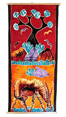 Antelope Batik Fabric Wall Art