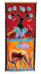 Antelope Batik Fabric Wall Art