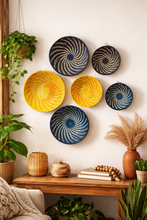 Large Black White Woven African Basket