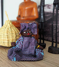 African Cloth Doll Christmas Ornaments Set of 2