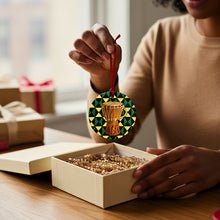 {Pre Order} Acrylic African Pattern Christmas Tree Ornament Djembe Drum