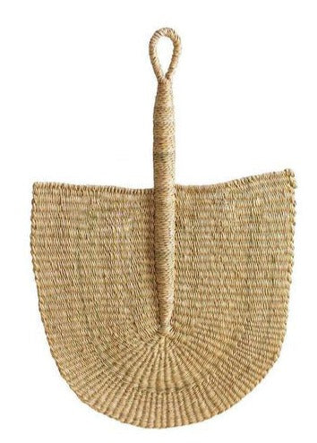 natural woven wall hand fan