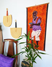 African Male Batik Fabric Wall Art