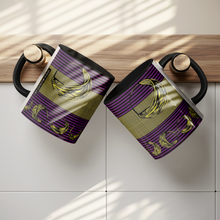 Fulani Earring Ceramic Coffee Mug | 11 oz Purple African Print Coffee Cup